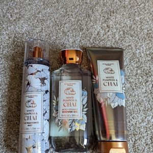 Bath & Body works White pumpkin & Chai set